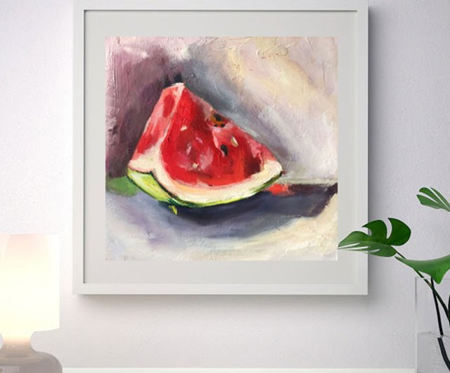 油絵 ミニ絵画【スイカ】