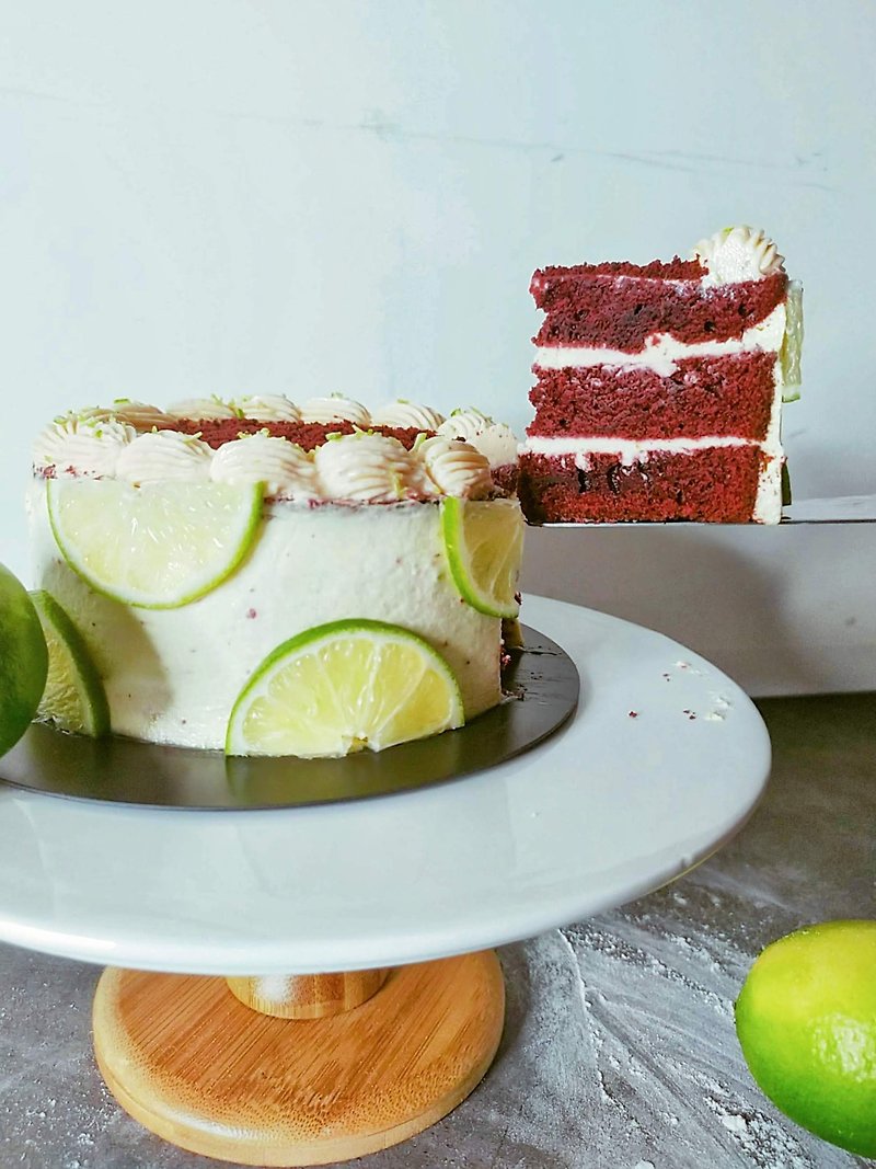 Dessert Design_Candied Lemon Red Velvet Cake (5~6 inches) - เค้กและของหวาน - อาหารสด 