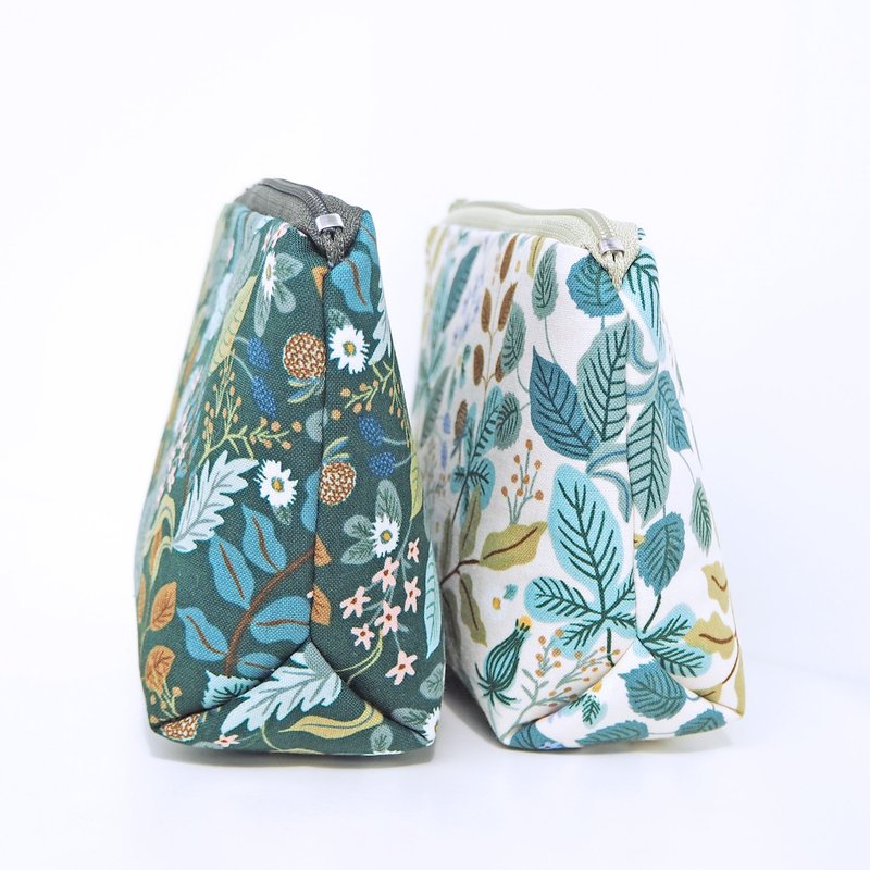 VERTE Earth Seasons / Limited Edition / Cosmetic Bag / Pouch - Small Size - Toiletry Bags & Pouches - Cotton & Hemp Green