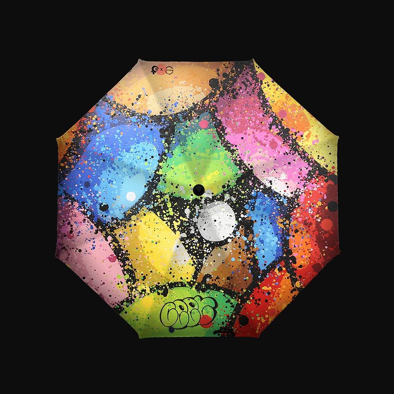 塗鴉大師Ceet Fouad設計隔熱降溫雨傘 防紫外線折疊傘 生日禮物 - 雨傘/雨衣 - 防水材質 多色