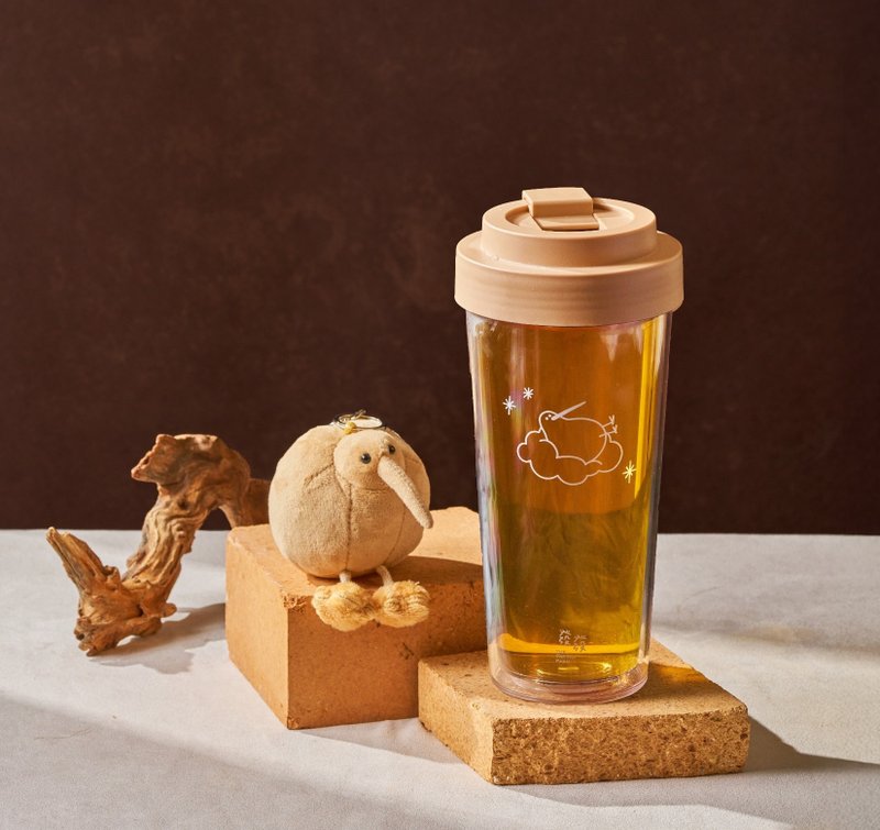 L01【福袋】奇異鳥杯套環保隨行杯特惠組 - 公仔/玩偶 - 聚酯纖維 咖啡色