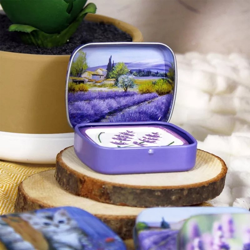 法國原裝 Lavandaïs 攜帶式 陶瓷香氛擴香石 香氛石 - 香氛/精油/擴香 - 瓷 紫色