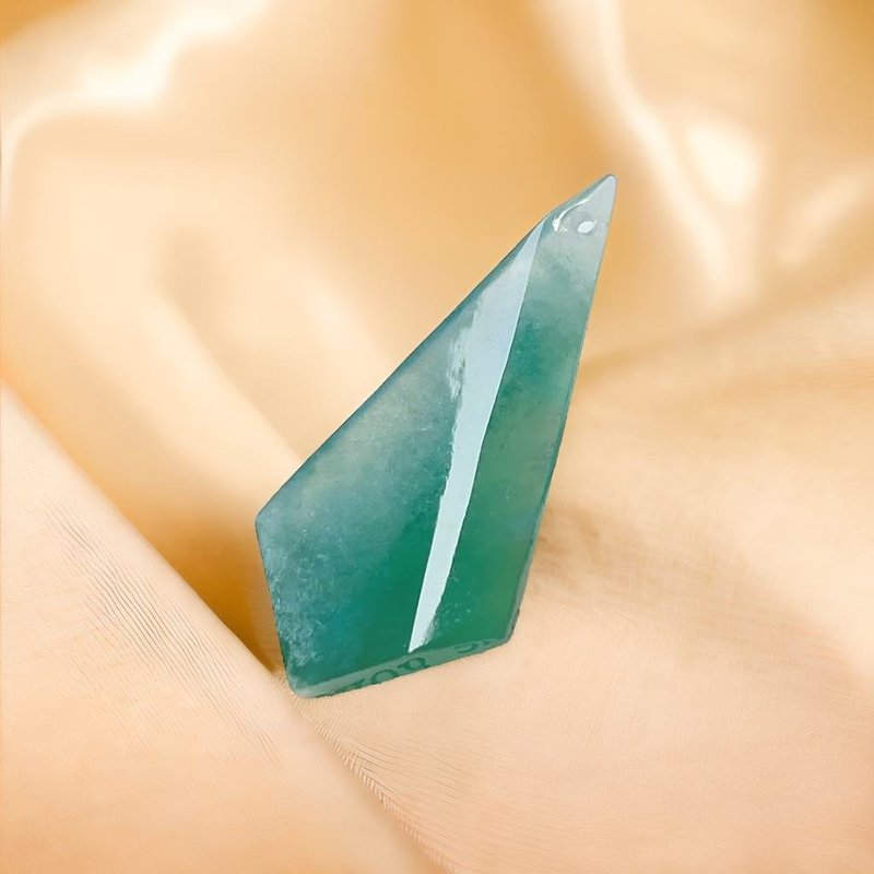 Ice blue aqua jadeite pendant | Natural jade A goods | Gifts - อื่นๆ - หยก สีน้ำเงิน