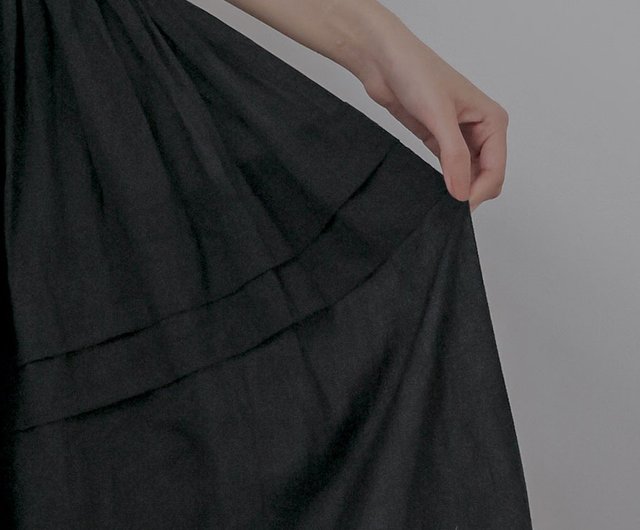 box pleated umbrella skirt