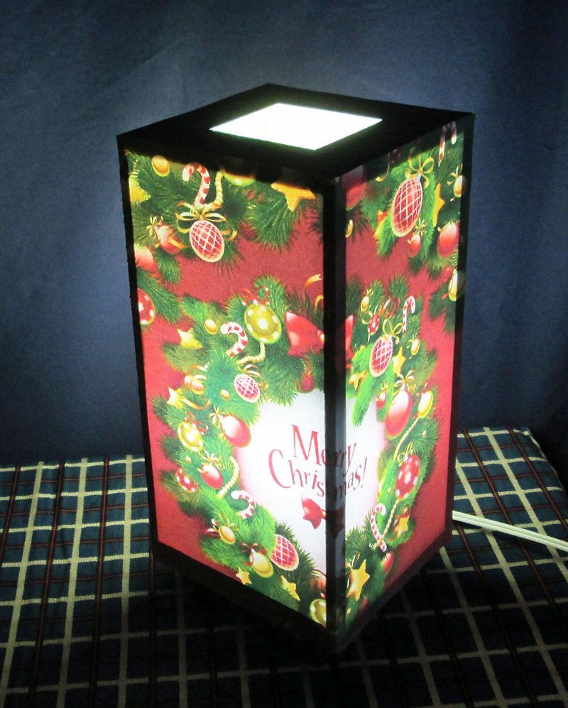 The best part of the holy night · Christmas pavilion medium · LED decorative light stand! - โคมไฟ - ไม้ สีทอง