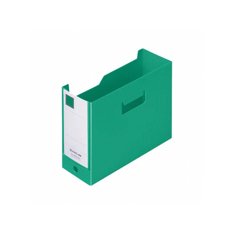 【KING JIM】Mini PP file box horizontal green - กล่องเก็บของ - พลาสติก สีเขียว