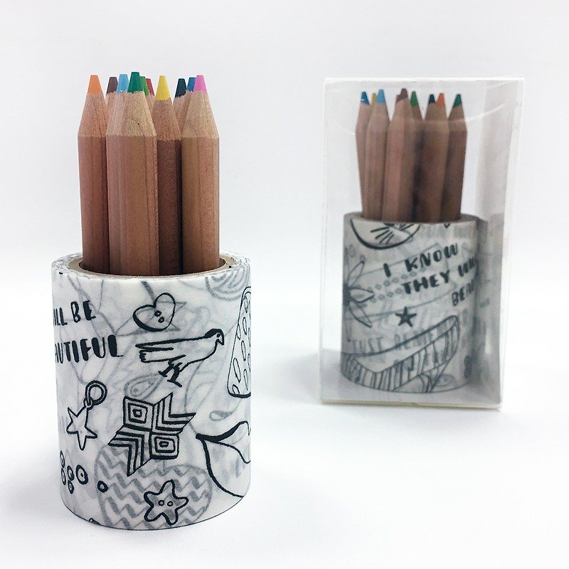 maste for Coloring / Color Pencil Set【Nina Chakrabarti (MST-ZC03-C)】 - Washi Tape - Paper Black