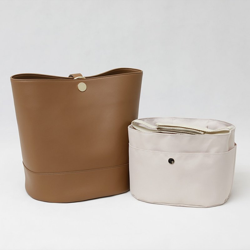 CEMY [Golden Brown] BEBEbag / Multifunctional Separated Inner Bag - กระเป๋าแมสเซนเจอร์ - หนังเทียม 