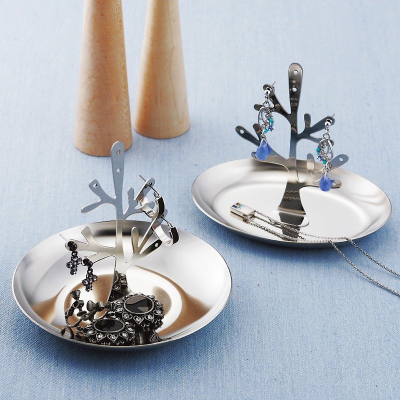 【Made in Japan】SALUS Small Tree Earring Tray (2 Types) - Storage - Stainless Steel Silver