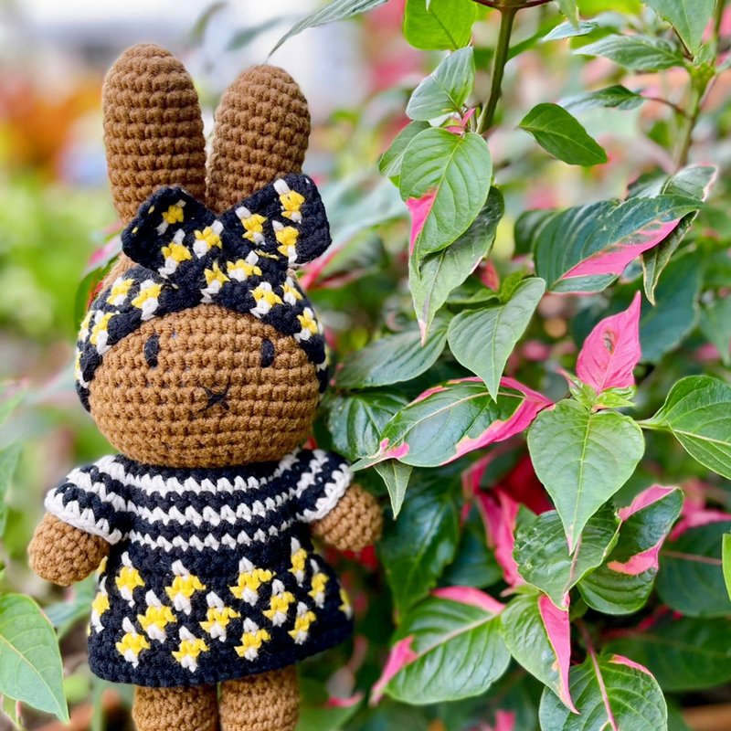 Just Dutch | Melanie handmade and her black afro outfit - Stuffed Dolls & Figurines - Cotton & Hemp Black