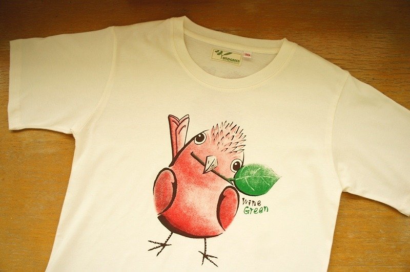 【WILDGREEN】Organic Cotton Short Sleeve T-shirts 【Taiwan Rosefinch】For Children - Other - Cotton & Hemp Khaki