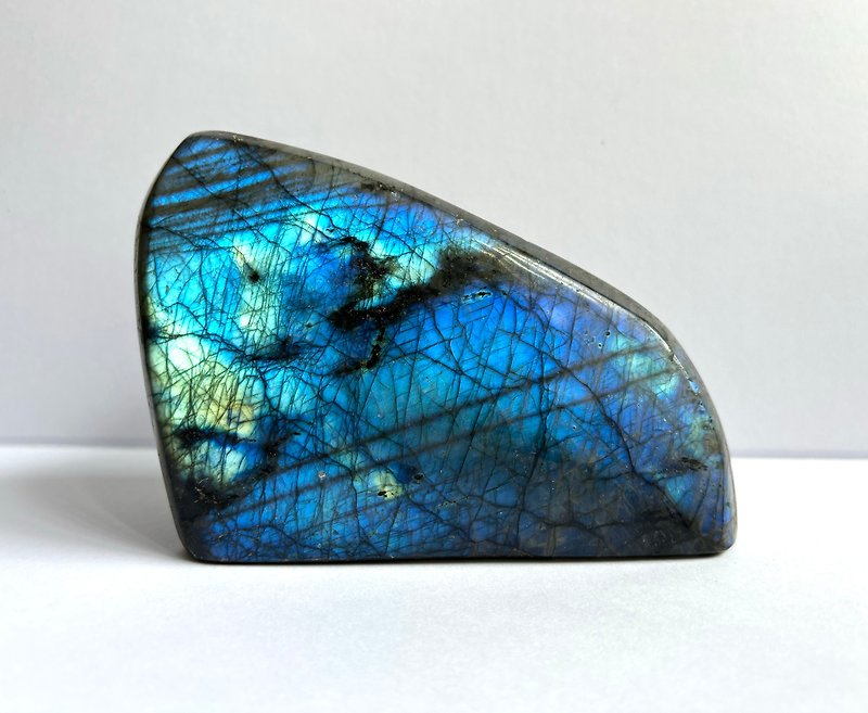 *藍光* 天然 拉長石 擺件 Natural labradorite - 擺飾/家飾品 - 水晶 藍色