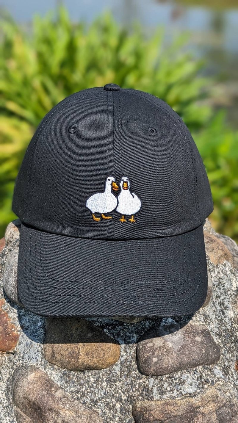 Ducks Design Vintage Cap - หมวก - ผ้าฝ้าย/ผ้าลินิน สีดำ