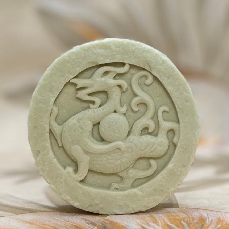 草本古風神獸平安皂(青龍) 草本手工皂 植物萃取搭配精油香氛 - 肥皂/手工皂 - 其他材質 多色