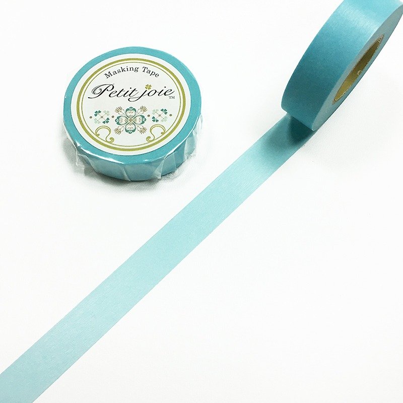NICHIBAN Petit Joie Masking Tape【Plain - Blue (PJMT-15S057)】 - Washi Tape - Paper Blue