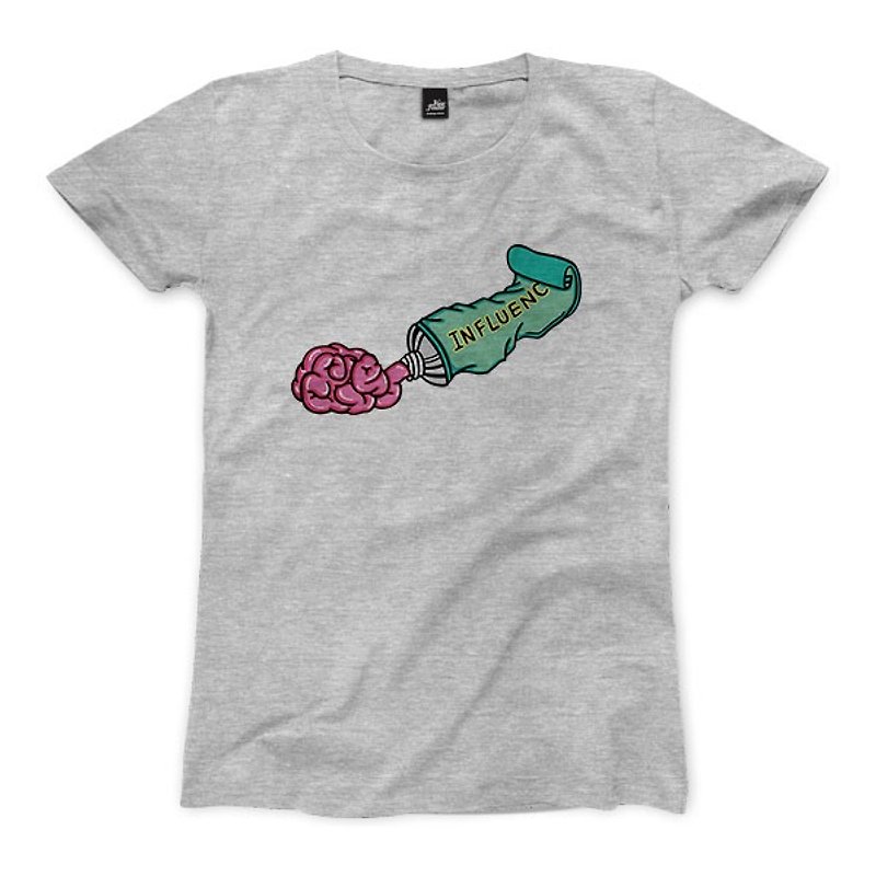 Brain squeeze cream - Deep Heather Grey - Women's T-Shirt - Women's T-Shirts - Cotton & Hemp 