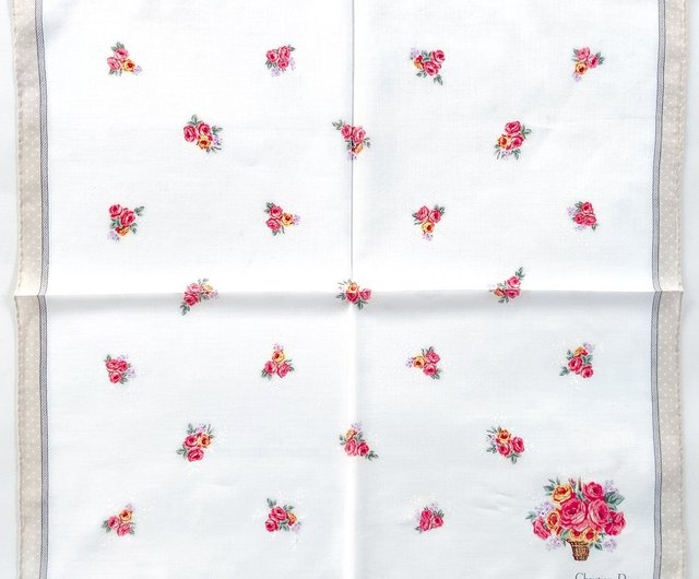 クリスチャン・ディオール ヴィンテージ ハンカチ バスケットの