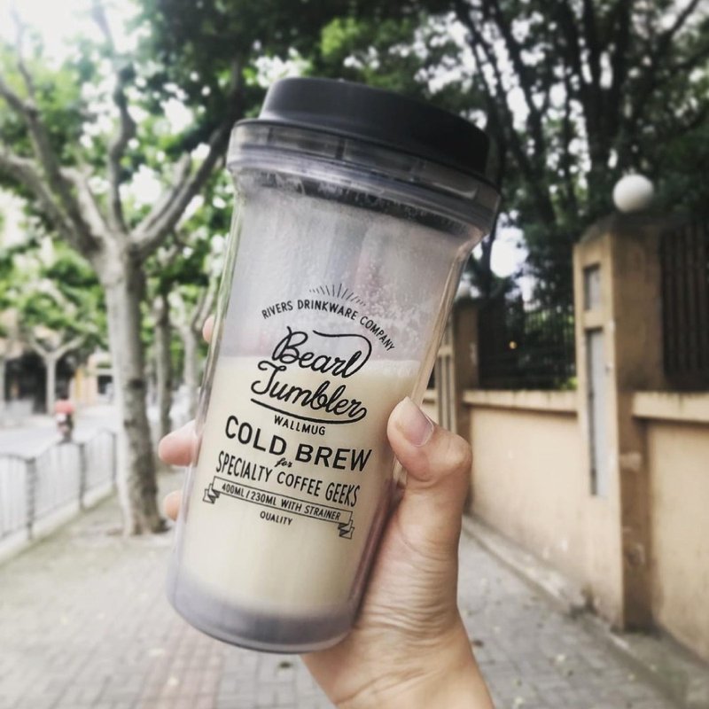 【Summer Sale】Japanese Rivers WALLMUG BEARL COLD BREW Double Layer Cooler - Cups - Plastic Transparent