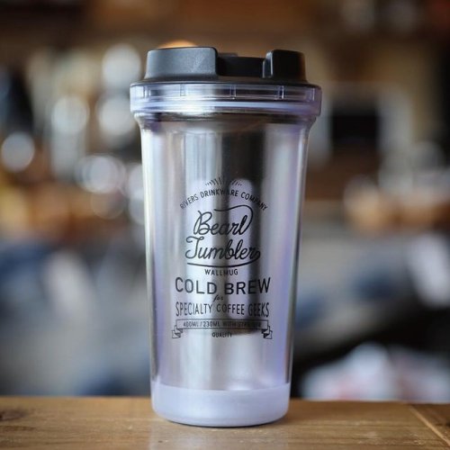 Rivers Wallmug Bearl Cold Brew Reusable Coffee Cup Clear 400ml