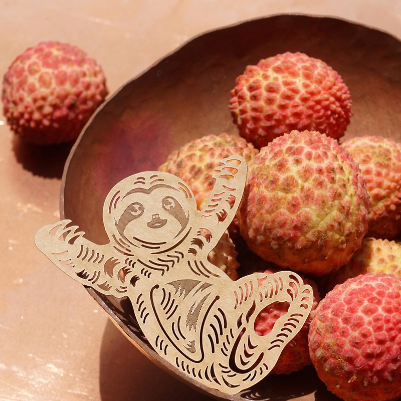 Maimai Zoo-Sloth Paper Bookmark | Cute Animal Healing Objects Stationery Gifts - ที่คั่นหนังสือ - กระดาษ สีกากี