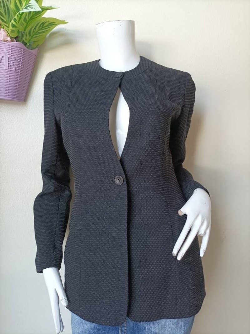 Cristina Gavioli Polka dot Pure Wool Jacket size 6 Small - เสื้อแจ็คเก็ต - ขนแกะ 