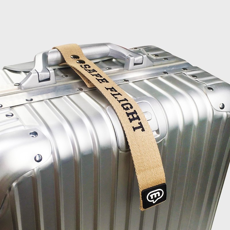 murmur客製行李飄帶-卡其 - 行李牌 - 棉．麻 多色