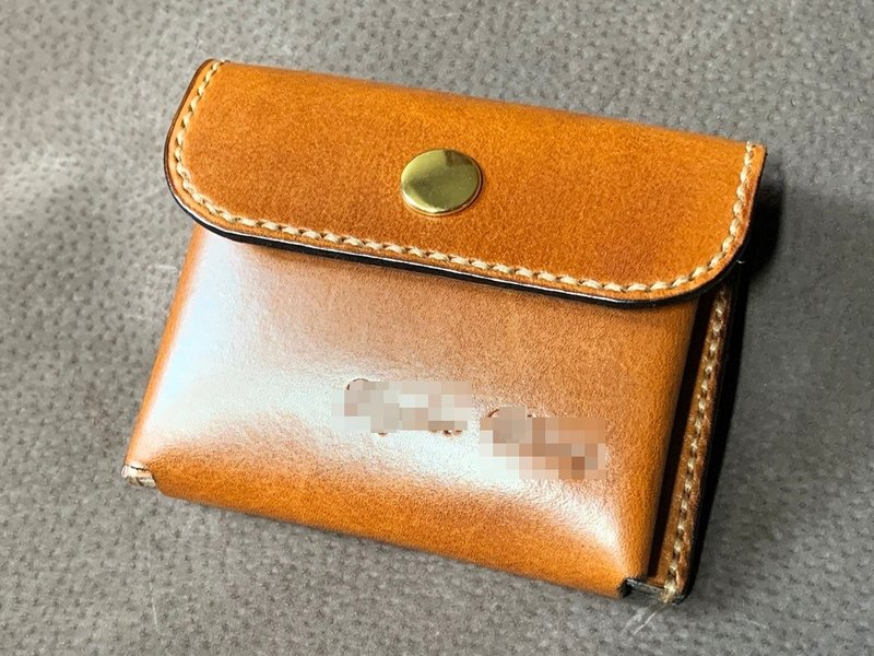 Genuine cowhide vegetable tanned leather handmade coin purse snap-type coin bag gift size and color can be customized - Coin Purses - Genuine Leather Multicolor