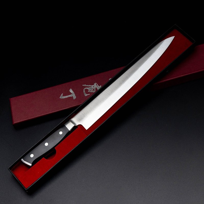 葉添 - プロフェッショナル - 柳刃/刺身包丁24cm - フェノール樹脂柄 (右利き用) - 包丁・ナイフスタンド - ステンレススチール 