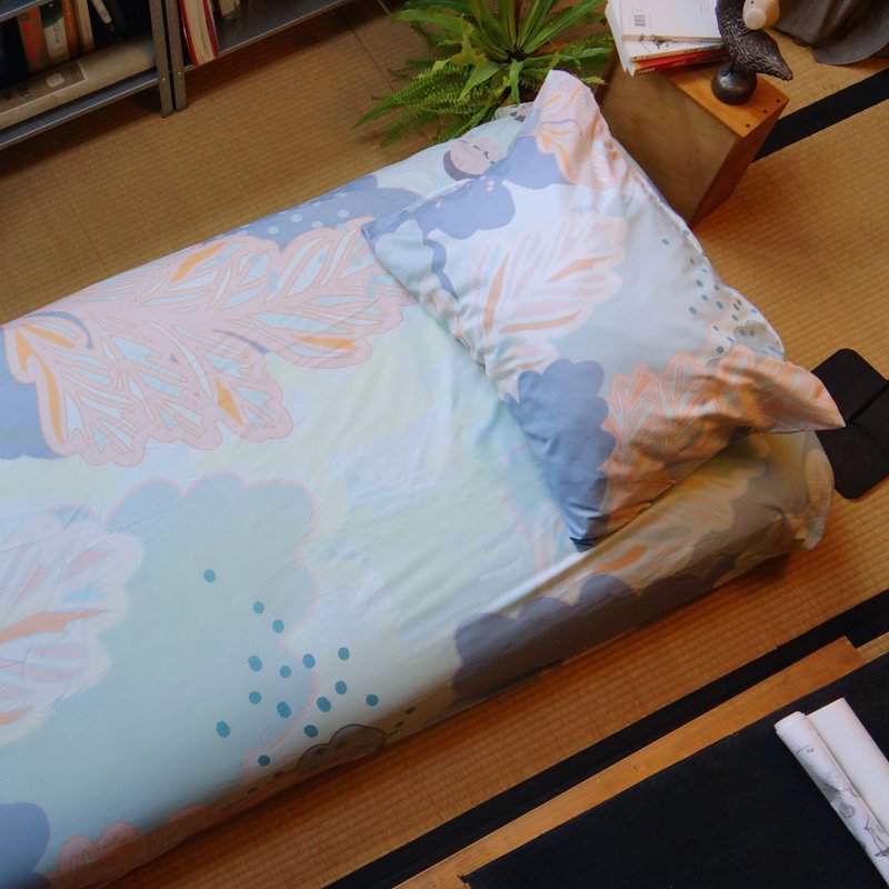 【客製】蕨柔好眠寢具組-兔腳蕨 | 單人雙人 床單 床包 寢室 枕頭 - 寢具/床包 - 其他人造纖維 多色
