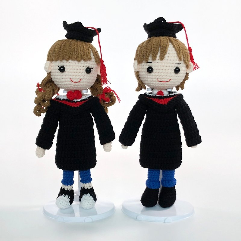 Customized Graduation Doll Graduation Doll Graduation Gift Graduation Decoration (optional color) - Items for Display - Polyester Black