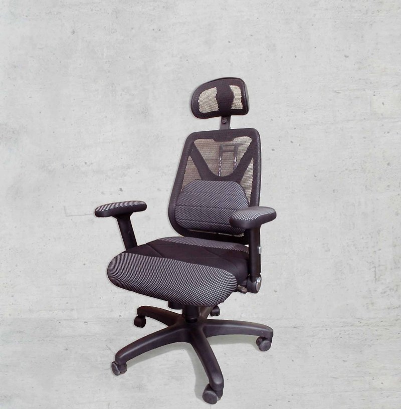 AC RABBIT 透氣全氣墊辦公椅 (頭枕版)OC-1801LPAH - 椅子/沙發 - 其他材質 黑色