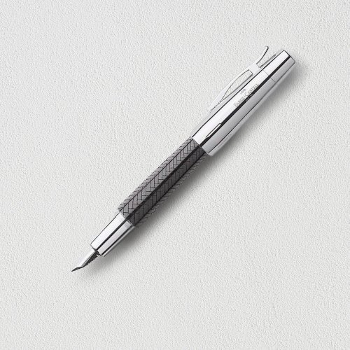 文聚 【Faber-Castell】E-MOTION 鑲木紋鋼筆-EF尖 黑色 免費刻字