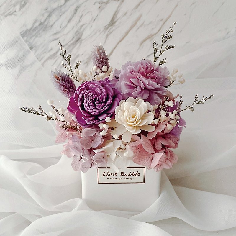 Romantic Gradient Purple Perpetual Carnation Potted Flowers - Dried Flowers & Bouquets - Plants & Flowers Purple