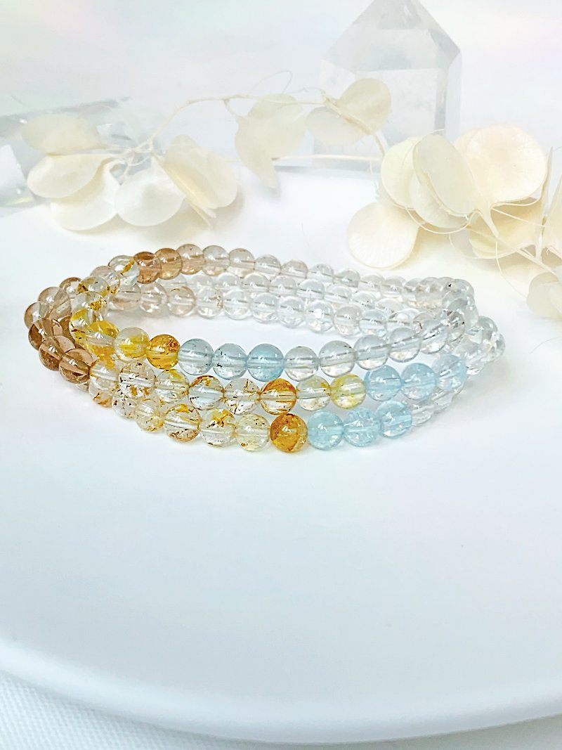 Colored Topaz Bracelet|| Stone/Bracelet/Crystal/Colored Stone - Bracelets - Gemstone Multicolor