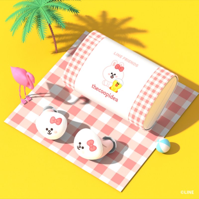 LINE FRIENDS MEETS thecoopidea BEANS+ 無線耳機 | MINI CONY - 耳機/藍牙耳機 - 其他材質 粉紅色