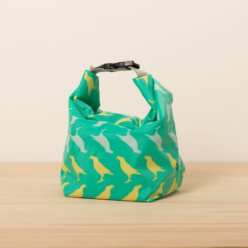 Waterproof Outdoor Bag / Crested Myna No.5 / Paradise Green - Handbags & Totes - Waterproof Material Green