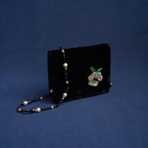流光百貨 valentino 黑絲絨義大利古董包vintage 中古包