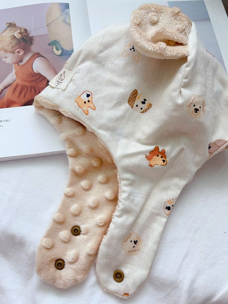 Puppy Quest Handmade Warm Aviator Hat for Babies Toddlers, Baby Hat, Infant Hat - หมวกเด็ก - ผ้าฝ้าย/ผ้าลินิน 