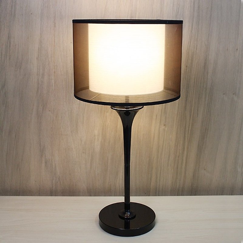 [Double-layer warm-hearted table lamp] loft industrial style MIT Taiwan lighting lamp cloth lamp customization - โคมไฟ - วัสดุอื่นๆ 
