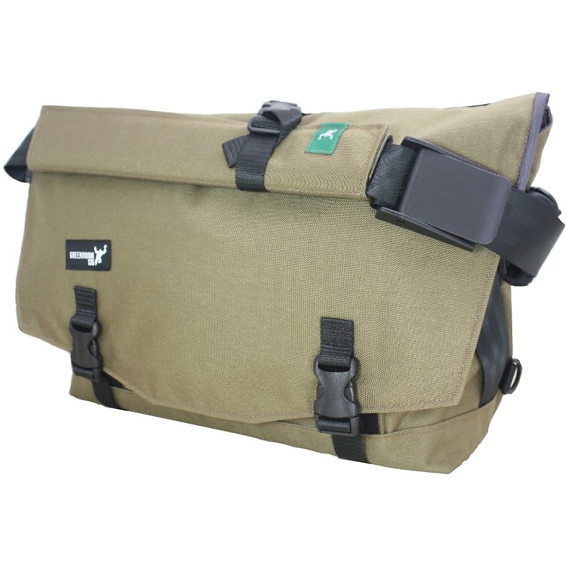 Greenroom136 - Bootstrap - Messenger Laptop Bag - Medium - 電腦袋 - 尼龍 卡其色