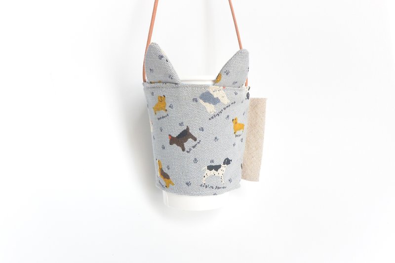 Rabbit Ears Eco Cup Set-Dog - Beverage Holders & Bags - Cotton & Hemp Blue