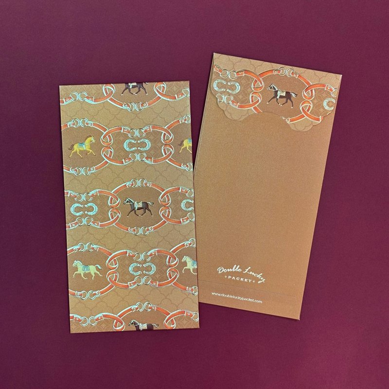 SRP025B 駿馬迎福 利是封 / 紅包 /10入 - 紅包袋/春聯 - 紙 多色