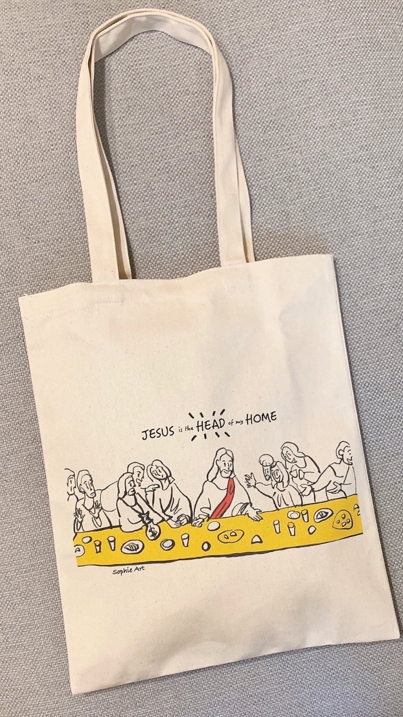 Christ the Lord of My Home Fashion Tote Bag Cotton Canvas Handbag Tote Bag - กระเป๋าถือ - ผ้าฝ้าย/ผ้าลินิน 