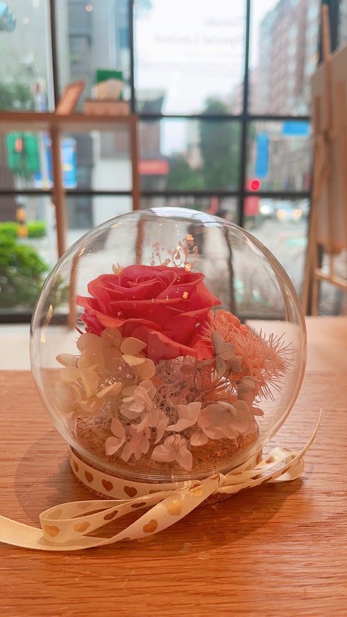 W Gallery Flower Design 永生玫瑰玻璃許願球