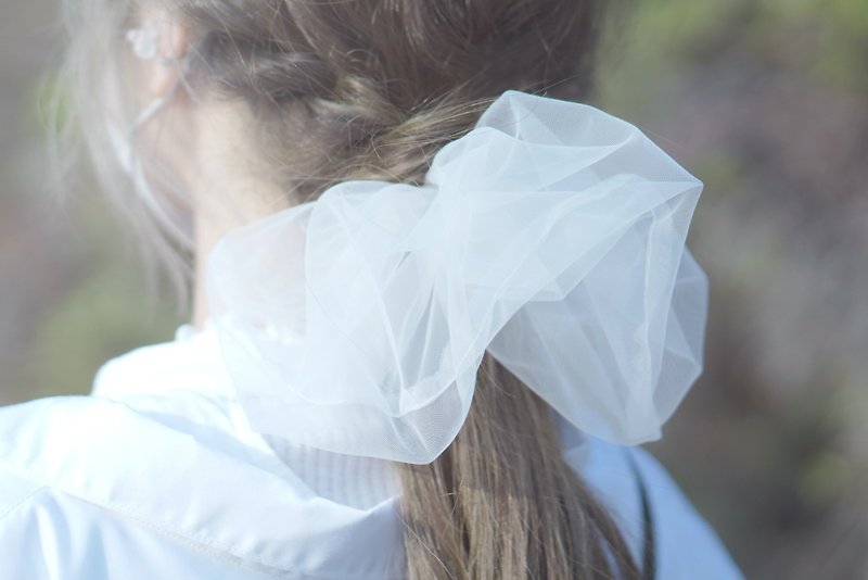 cloud-translucent hair ring - Hair Accessories - Polyester 