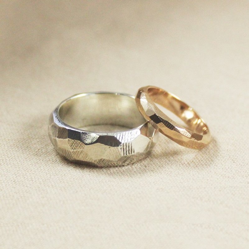 Valentine's Day gift Ohappy ring series. Keeping Silver Rings - แหวนคู่ - โลหะ สีเงิน