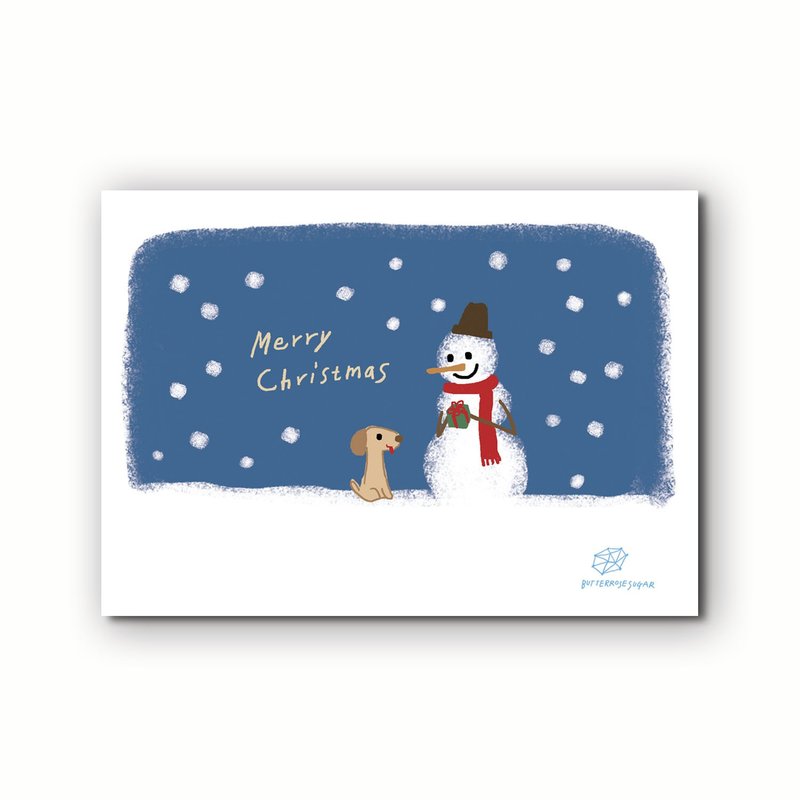 聖誕明信片 // 你有我 // - 卡片/明信片 - 紙 藍色