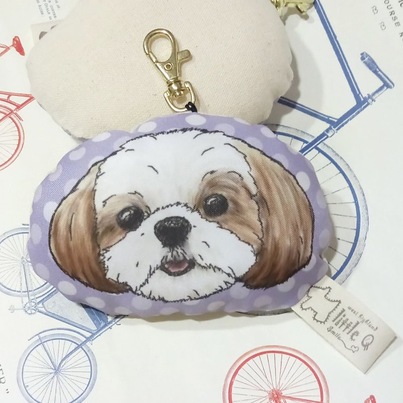 Shih Tzu ~ Cloth Charm ~ Tweeting ~ Keyring Dog Toy - ที่ห้อยกุญแจ - เส้นใยสังเคราะห์ 