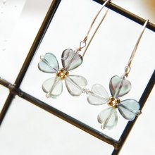 14kgfカラーオパールスライスカットピアス/イヤリング コッパーオパール １粒ピアス 14kgf | iichi 日々の暮らしを心地よく