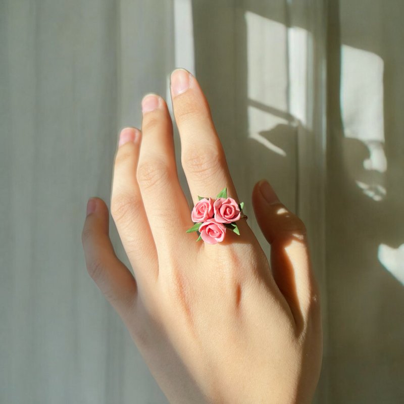 Flower resin earrings, Hydrangea resin earrings, Real floral earrings - General Rings - Pottery Pink